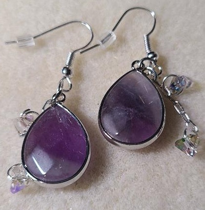 Amethyst Teardrop Earrings