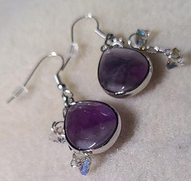 Amethyst Teardrop Earrings
