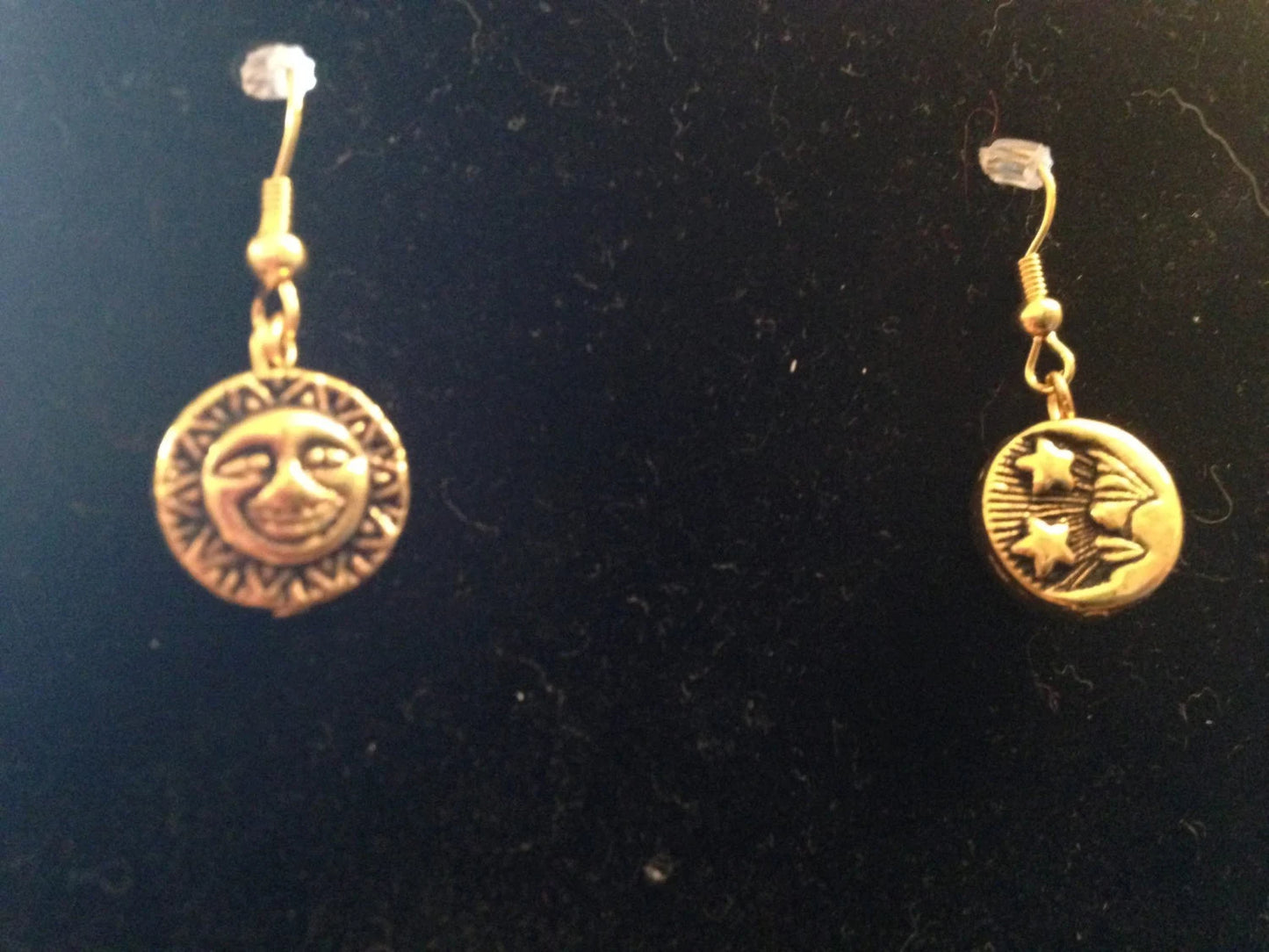 Sun, Moon, and Star Earrings