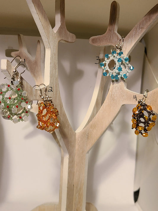 "Wreath" Earrings but not just for Christmas